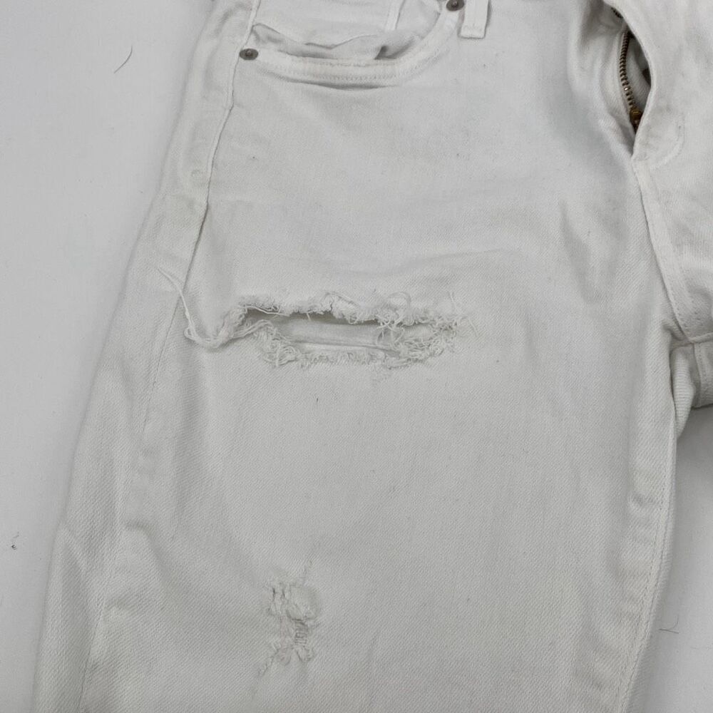 AGOLDE | Revolve‎ Sophie Crop Distressed Mid -Rise Jeans white 29 - Picture 5 of 16